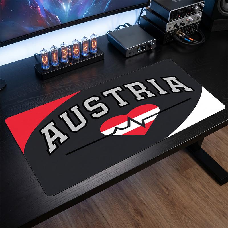 Austria Football Crest Mouse Pad, Extended Non Slip Rubber Desk Mat for Gaming Office Laptop Fan Gift