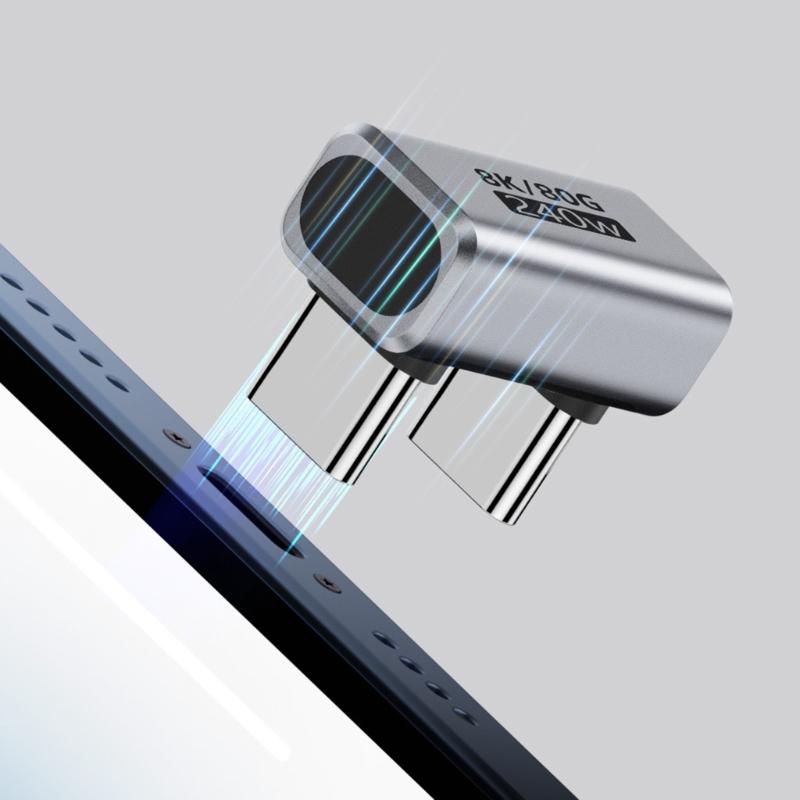 Aluminum USB4.0 Adapter For 8K60Hz Video Output And Multiple Device Compatibility 240W Power Delivery