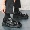 Mens Square Toe Loafer Style Casual Dress Shoes Large Size PU Leather Slip-On Fashionable Minimalist Business Footwear
