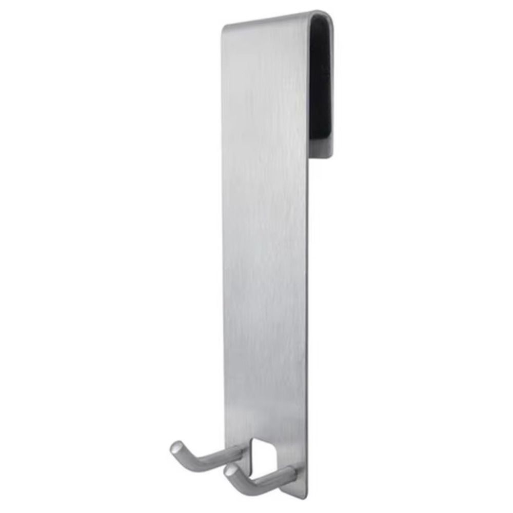 Stainless Steel Over Glass Door Towel Rack Rust-proof Bathrobe Hanger  Kitchen