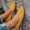 Shoes Women's Shoes Solid Color Pointed Flat Shoes Women's Casual Cloth Shoes Flying Weaving Doudou Shoes