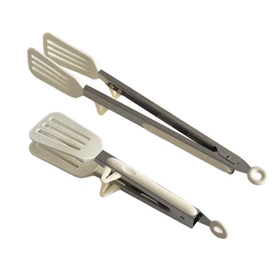 

Yousheng 2Pcs Silicone BBQ Tongs 304 Stainless Steel Pot Protection Anti-Slip Design Food-Grade Food Clamp Cooking Tool