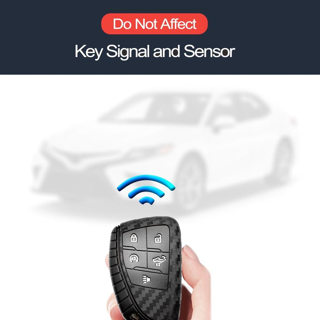 2pcs Compatible with Chevy GMC Key Fob Cover Case Key Chain fit for Chevrolet Chevy Silverado 1500 2500 3500 HD EV GMC Sierra 1500 2500 3500 HD