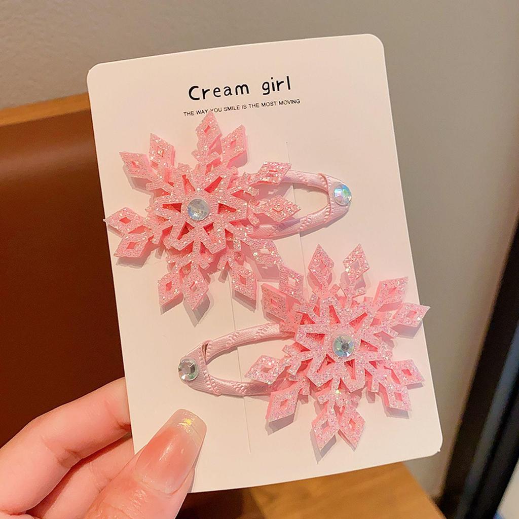 Sneeuw Sneeuw Haarkaart Nieuwe kinderhaarclip Elsa Prinses Haaraccessoires Meisjes zijclip Kleine meisjesclip