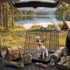 30"(76 cm) Car Dog Crate Collapsible Slanted with Tray & Handle