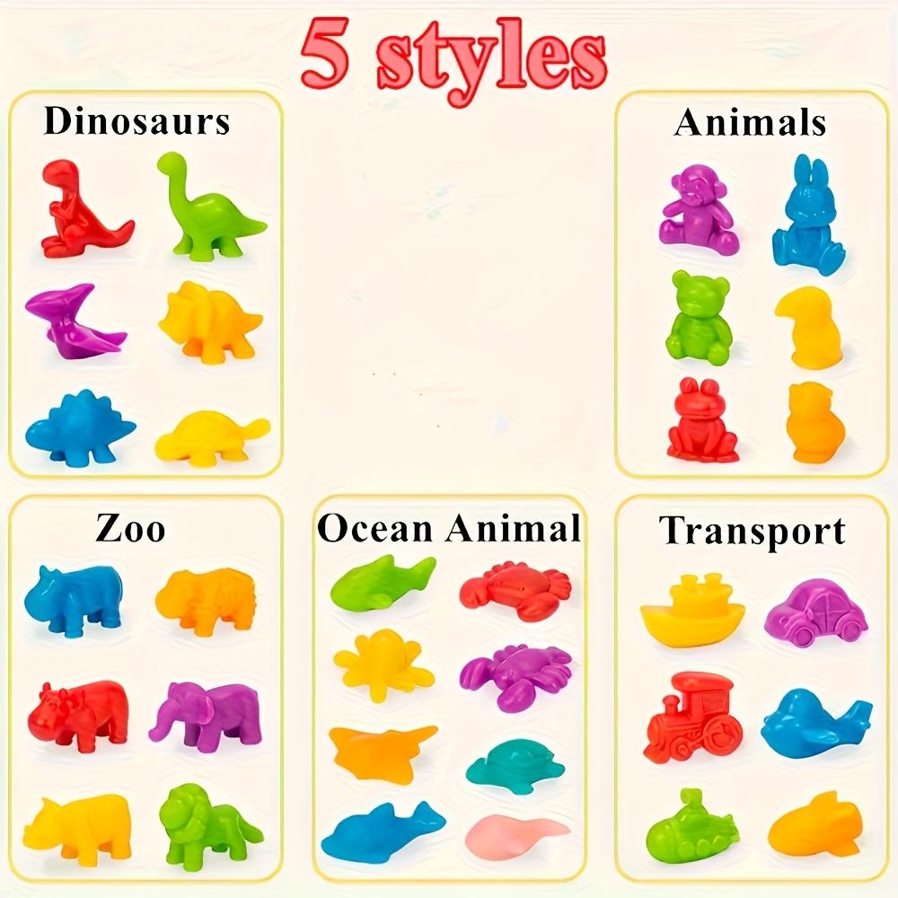Featuring Educational Toys Such As Animal Classification Counting Toys, Matching Games, And Sorting Bowls. Sensory Motor Toy Set