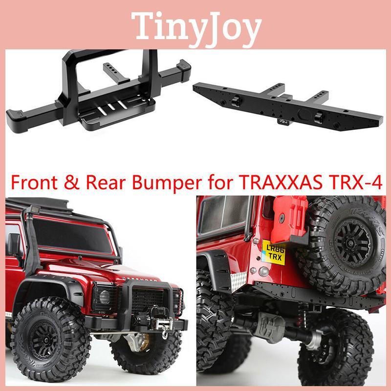 Cnc Aluminum Front Rear Winch Bumper Set For 1/10 Rc Crawler Traxxas Trx-4