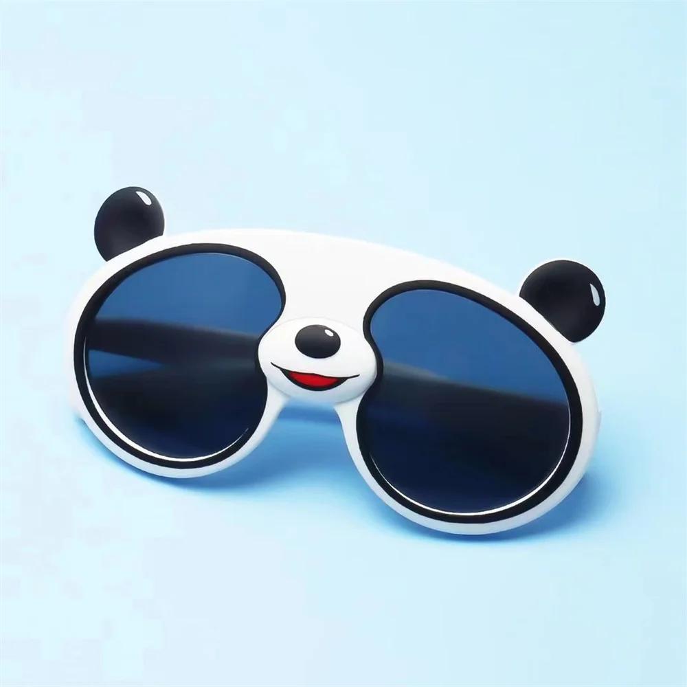 Funny Panda Sunglasses Cute Cartoon UV400 Protection Silicone Kids Sun Glasses For Boys Girls Outdoor Shades