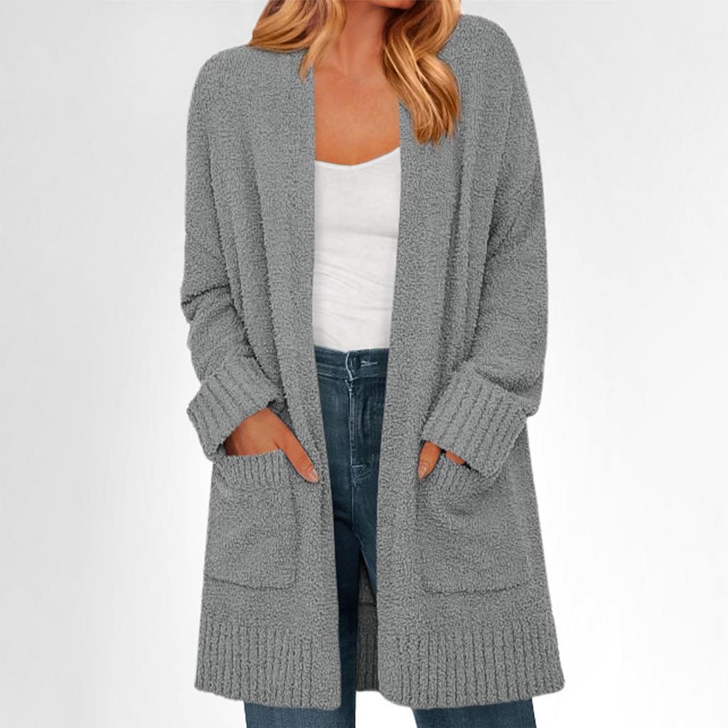 Women's Casual And Fashionable Loose Long Sleeved Sweater Jacket