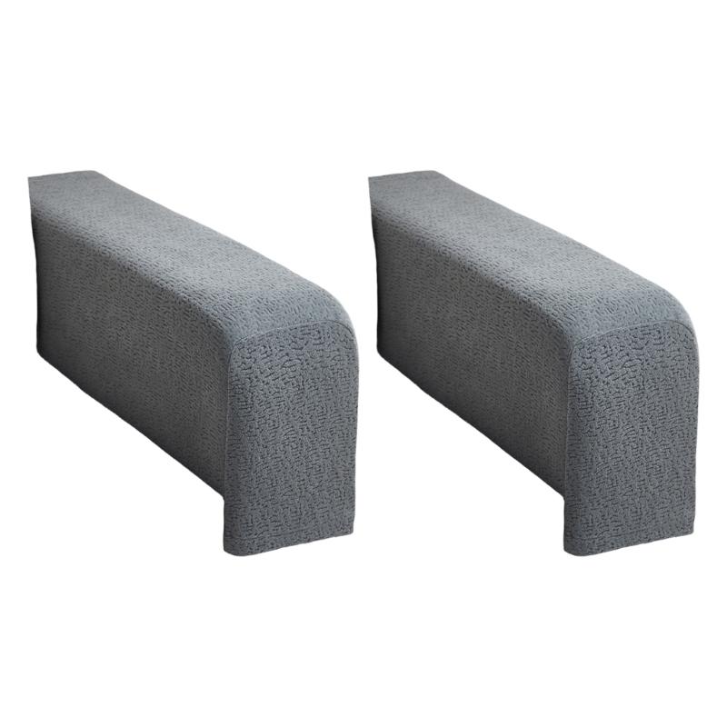Pack of 2 Sofa Armrest Protectors Full Coverages Stretch Arm Chair Covers Textured Nonslip Slipcovers Machine Washable