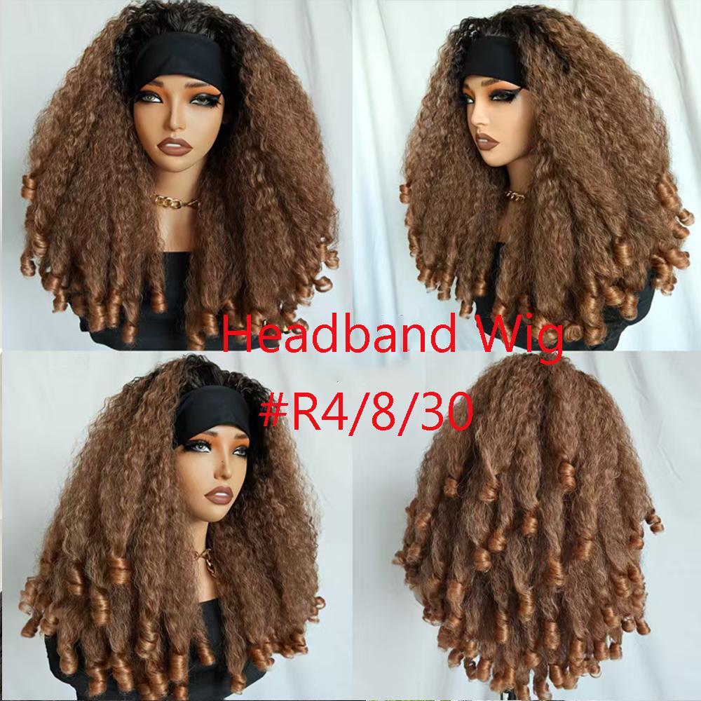 X-TRESS Afro Krullende V-Deel Pruik met Veerkrachtige Krullen Synthetisch Kinky Straight Glueless Haar voor Vrouwen Geen Leave-out Clip-in Halve Pruik 20inches black