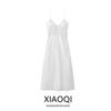 Fashion Style 2024 Summer New Arrival Women's Sling Lace Poplin Midi Skirt Mid Length Long Length Dress 0881307