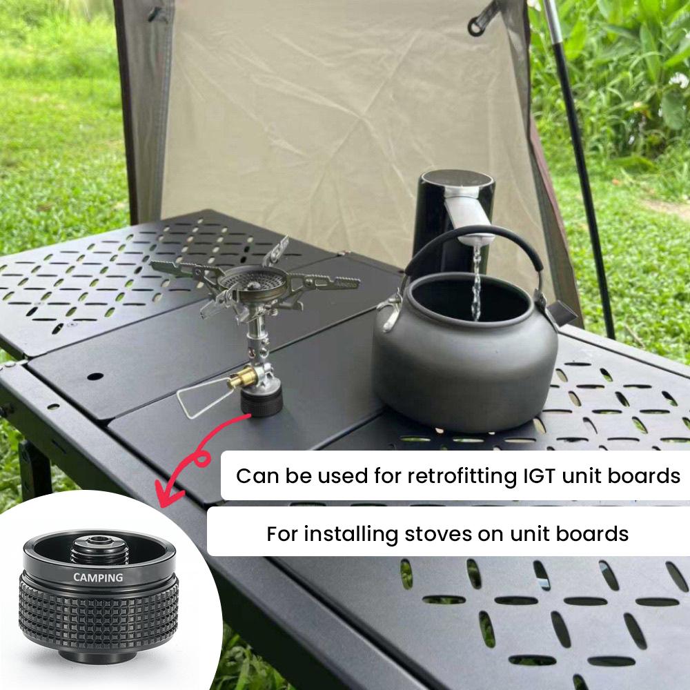 Aluminum Alloy Camping Stove Adapter Portable Stove Propane Adapter Small Gas Tank Adapter for Outdoor Backpack Hiking