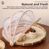 Reusable Anti-insect Dustproof Basket Bamboo Fruit Vegetable Tray Mesh Drying Dustpan  Restaurant
