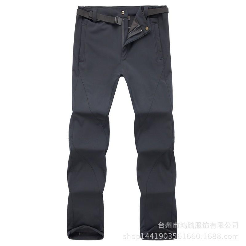 Womens Fleece Lined Softshell Pants Hiking Climbing Camping Outdoor Winter Wear Loose Fit Windproof Breathable