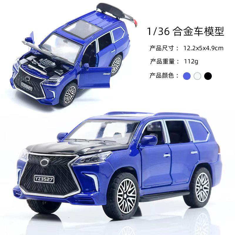 1:36 4 Doors Open Alloy Off-road Car Model, Kids Simulation Pull Back Vehicle Toy, Classic Diecast Car Boys Children's Day Gift