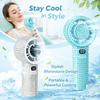 Luxury Diamond Handheld Fan 3 Gears Portable Turbo Fan Rhinestone Bling Personal Cooling Fan With Digital Display