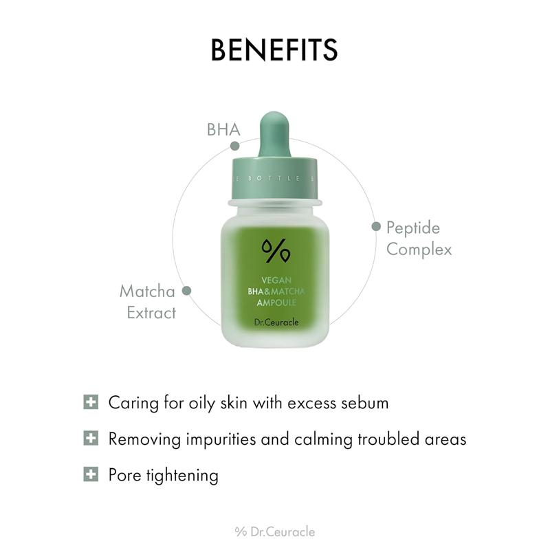 Dr.Ceuracle Vegansk BHA & Matcha Ampulle 30ml