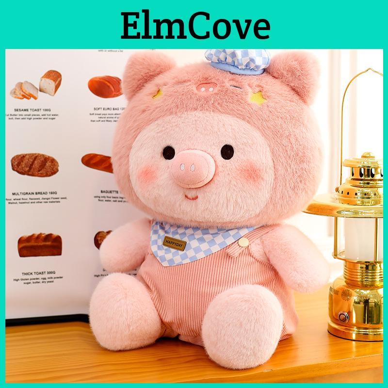 Plush Pig Toy With Bell Soft Stuffed Animal For Kids And Collectors