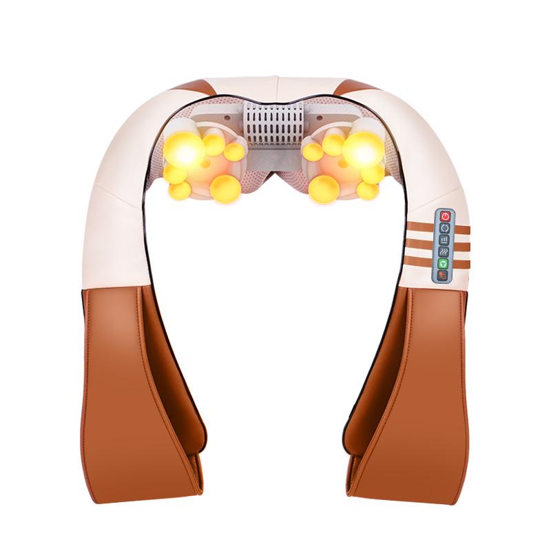 JINKAIRUI Neck Massager Shoulder Back Massage Machine Kneading Shiatsu Heating Massage Tool Home Office Car Use
