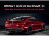 BMW 4 Series (G22) Quad Exhaust Pipe Mod: Stainless Steel & Black Carbon Fiber Tailpipes