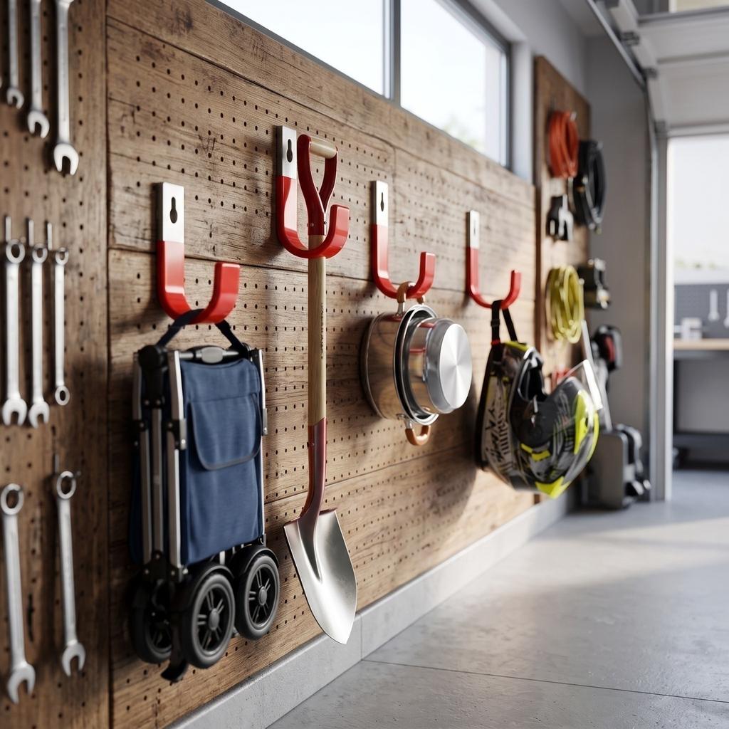 Wall Mounted Hooks for Storage, Tool for Garden and Farm Tools