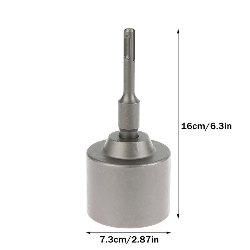 1Pc SDS-Plus T-Post Ground Rod Driver Ground Rod Driver Tool Rotary Hammer Drills Rod Converter Forged Steel Drill Bit