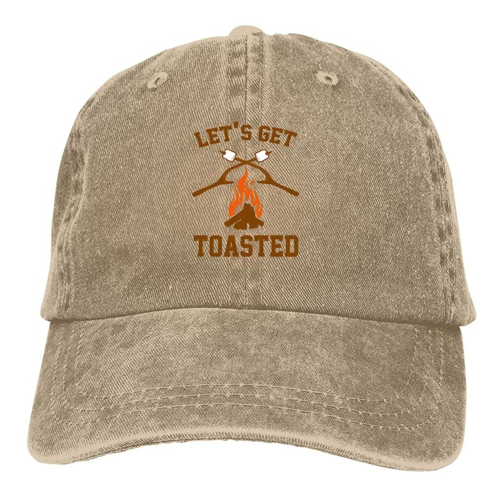 Summer Cap Sun Visor Let's Get Toasted Hip Hop Caps Camper Camping Cowboy Hat Peaked Hats