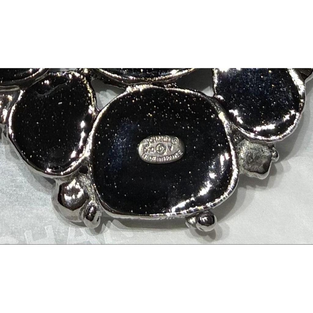 Used CHANEL Coco Mark Brooch Black