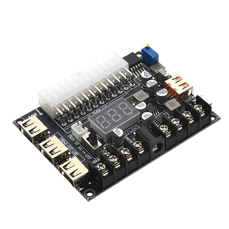 20/24 Pin Atx Power Adapter Board - Adjustable Voltage With Red Digital Display - Supports Pd2.0/Pd3.0