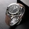 18mm 20mm 22mm 24mm High Quality Cowhide Watchband Soft Material Watch Band Wrist Strap with Silver Stainless Steel Buckle