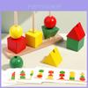Wooden Shape Sorting Blocks With Color Matching For Early Education Kids