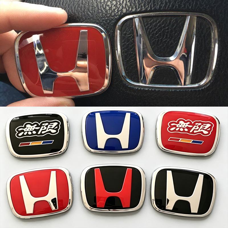 1PC Car Steering Wheel H Logo Emblem Cover Sticker Replacement for Honda Civic Fit Jazz Accord CRV HRV City Odyssey Passport DI4