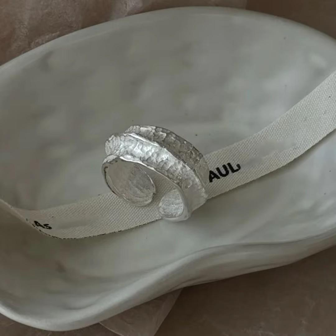 Panjbj   Koper Mat Letter Ring Voor Vrouwen Breed Punk Veelzijdig Ontwerp Vinger Open Sieraden Cadeau Dropshipping