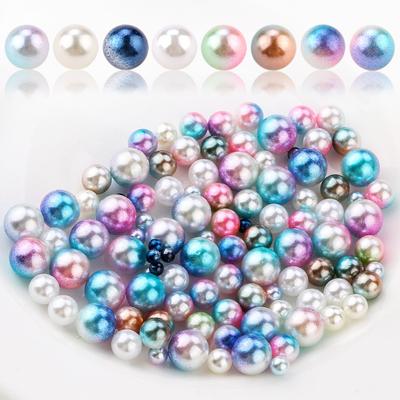 Symphony Nail Art Perle Larmes de Sirène Multicolore 3mm-8mm Multi-Tailles Bijoux pour Ongles Rondes Mettant en Valeur Perle ABS