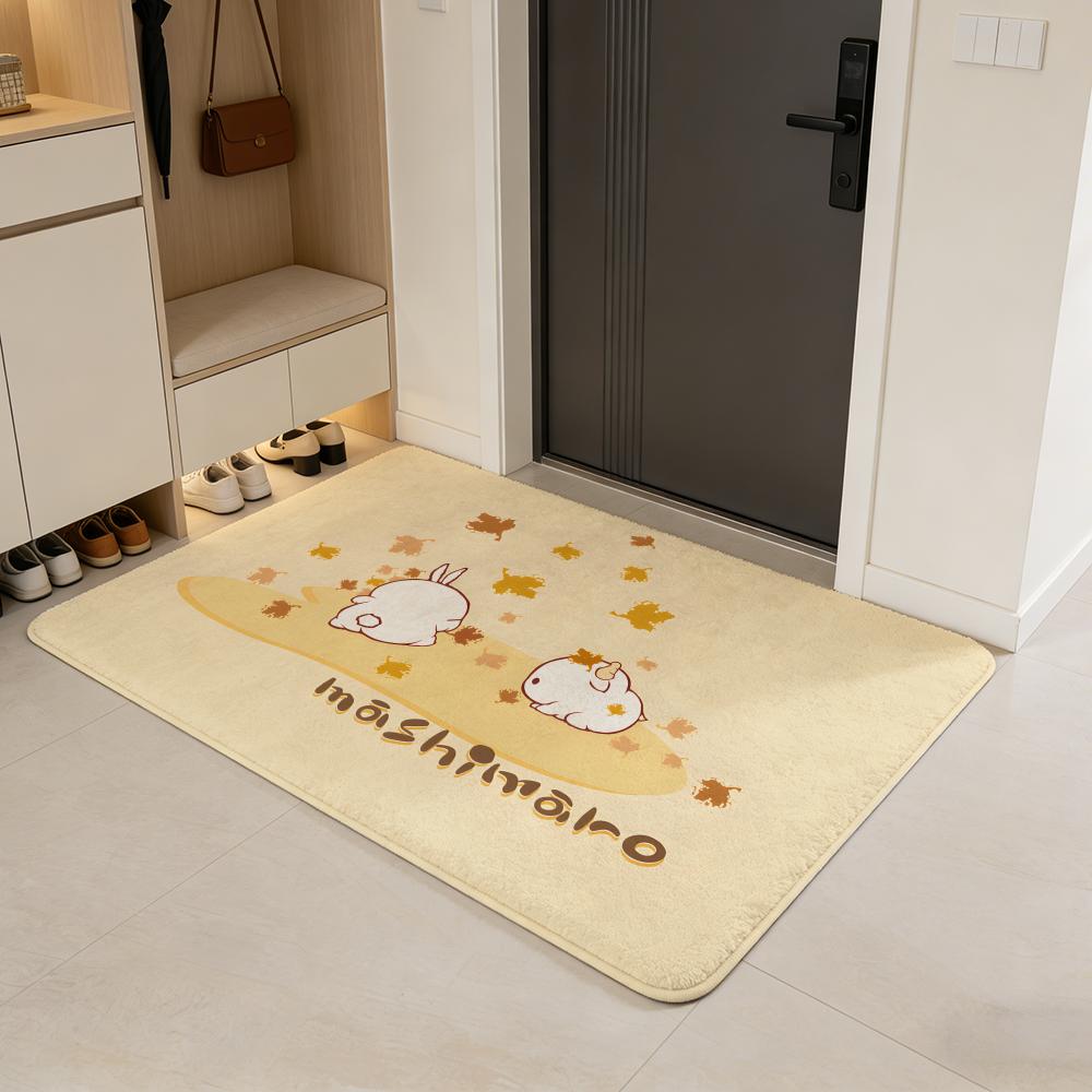 Anime M-MashiMaro Floor Mat Flannel Door Mat Non-Slip Absorbent Washable Indoor Home Rug
