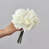 5 Heads Lifelike Flowers Bouquet Silk Petal Faux Rose Flower Flower Bouquet  Wedding Ornament
