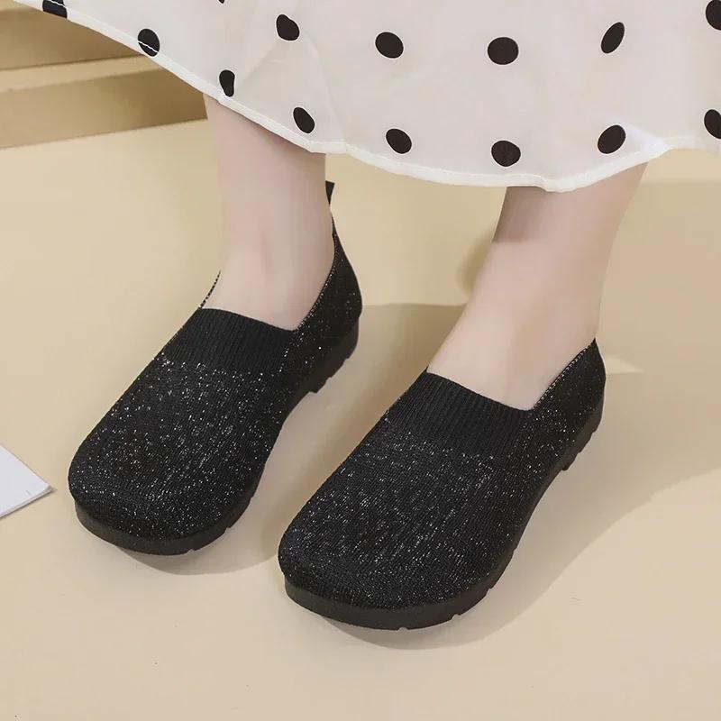 New mesh socks women's breathable and lightweight flat shoes women's Loafers breathable sports shoes women's Zapatillas Mujer
