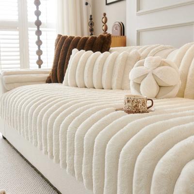 French Style Plush Sofa Cover Thicken Sofas Towel Winter Warm Non-slip Couch Slipcover Armchair Protector Living Room Decor