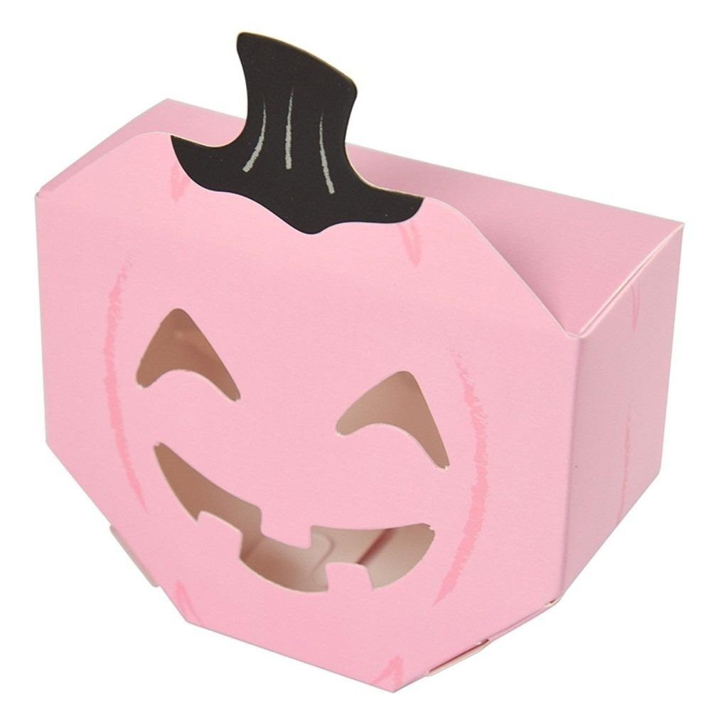 10pcs Pumpkin Halloween Candy Gift Box Ghost House Hollow Window Candy Packaging Box Black Cat Cartoon Cookie Box Bakery