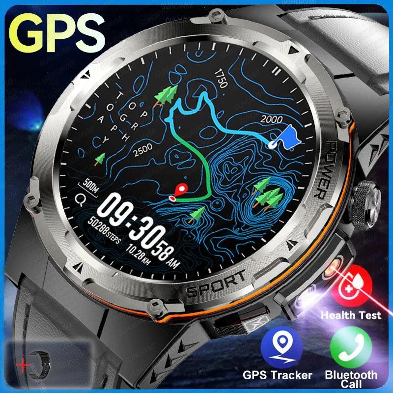 New Military GPS Smart Watches Men 3ATM Waterproof 24/7 Health 100+ Sport Modes Built-in NFC BT Call Smartwatch