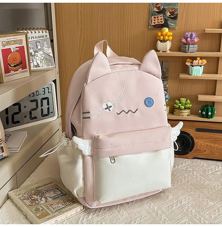 Schoolbag new women's backpack, high-end feel, niche Korean backpack, stylish cute, large capacity backpack for women