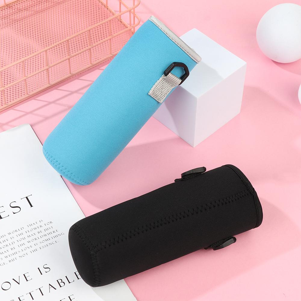 Water Bottle Cover Bag With Strap Neoprene Water Storage Holder Shoulder Strap Black Bottle Carrier Insulat Bag Outdoor Tools