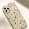 Bee Flower Anti-Fall Clear Case for iPhone 14/15/16/17 Pro Max