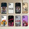 Band Rock Comica G-gorillaz Custodia per Telefono Per iPhone17,16,15,14,13,12 Plus,Max Cover Nera in Morbido Silicone