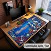 Fish Ocean Theme Custom Mouse Pad Personalized With Name Text Customized Desk Mat For Office Home Decor