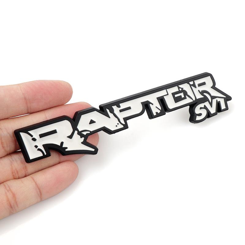 SEDS3 1pc 3D Metal Car Rear Trunk RAPTOR SVT Logo Badge Emblem Sider Fender Sticker Accesorios For Ford Focus 2 3 mondeo f150 fusion