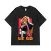275 GSM Washed T-shirts 100% Cotton Bleach V8 Matsumoto Print Unisex Heavy Cotton T Shirt