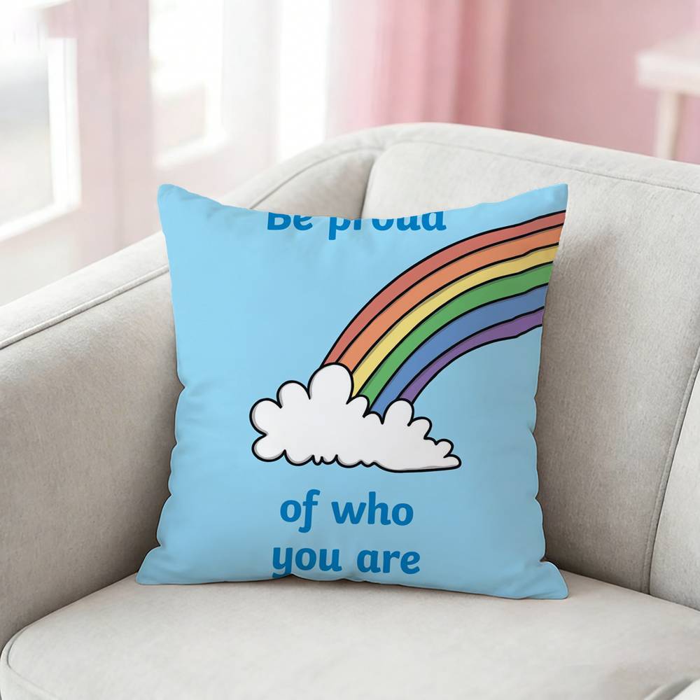 Gay Lesbian Lgbt Rainbows Pillow Case Cushion Cover Throw Pillow Case For Car Sofa