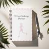Planner pentru Provocarea de Fitness de 75 de Zile - Jurnal cu Spirală cu Urmăritori Zilnici/Săptămânali, Urmăritor de Antrenamente și Obiceiuri, Caiet de Succes Motivațional
